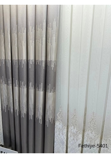 Nivemeshome Fethiye 614178 Gri V-5401 1/3 Sık Pileli Fon Perde Apm Gri