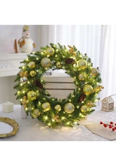 Pazly Led Işıklar Çam Konisi Tasarımı Canlı Renk Gerçekçi Ön Kapı Garland Asılı Süsleme Işıkla Işıkla