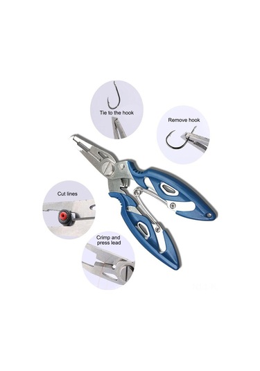 Jeehugo Deniz Ve Tatlı Su İçin Çok Fonksiyonlu Balıkçı Takımı - 13cm Pense, 21cm Tutucu Ve Kaymaz Önlüğü Seti