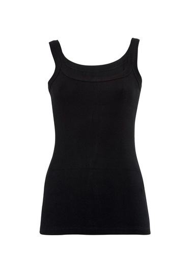 Kaşkorse Biyeli Bayan Atlet 2812 Siyah