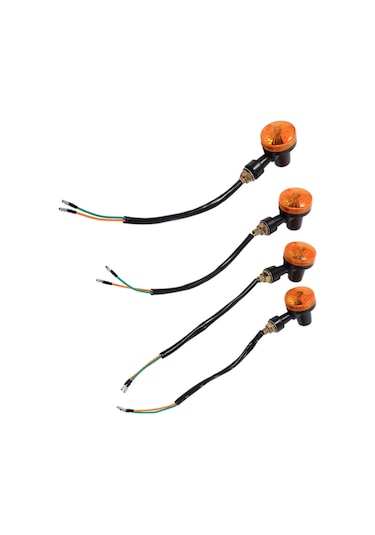 Kosona 12v Motosiklet Sinyal Lambaları Sarı Işık - Dayanıklı Abs Malzeme, 4 Adet Paket, Kolay Kurulum
