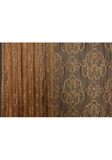 Örümcek Model Beyaz Renk İp Perde Hazır Düğmeleri Dikilmiş İp Perde 300 280 Cm Beyaz