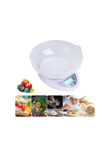 5 Kg / 1g Yüksek Hassasiyetli Mutfak Gıda Ölçeği Tartım Ölçümü Gıda Pişirme Pişirme İçin Dijital Ölçek Ahşap