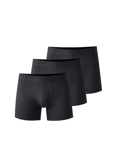 Josejuan 3'Lü Erkek Boxer Koton Likralı Bel Yazılı Lastik 1011