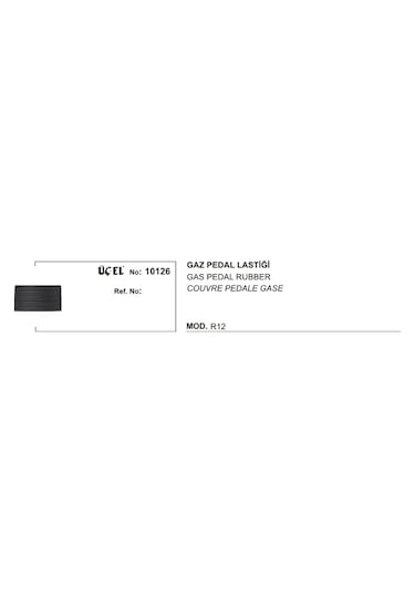 Üçel Gaz Pedal Lastiği 10126 R12 0606090800 KNO-UCEL-10126