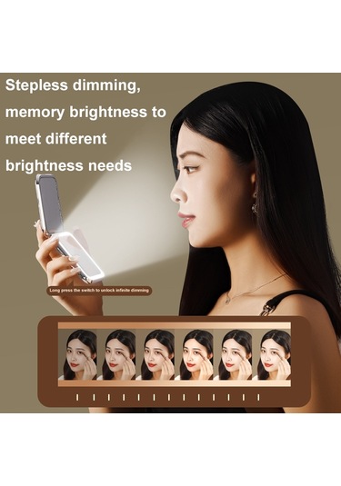 Sones 40 Led Hd Sonsuz Kısılabilir Katlanabilir Makyaj Aynası Taşınabilir Çift Taraflı Ayna Gümüş