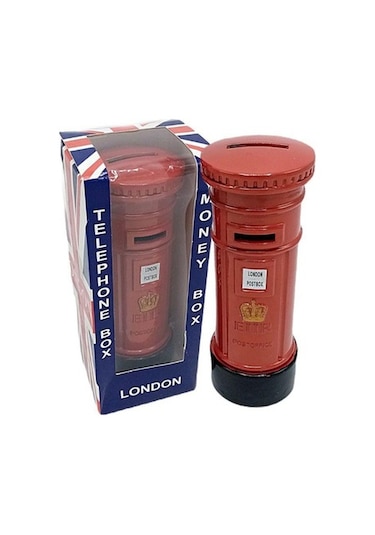 Londra Retro Metal Posta Kutusu Kumbara 15 Cm