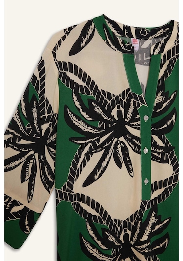 DeFacto 	Regular Fit Desenli Plaj Elbisesi-Fall in Love D0452AX25SMGN512