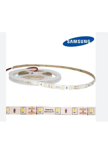 12 Volt 2835 Samsung 60 Led 3000 K Günışığı İç Mekan 5 Metre Şerit Led