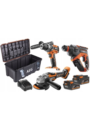 AEG JP18L3-402TB Comba Çift Akülü Profesyonel Akülü Set 3'lü – 4935478616