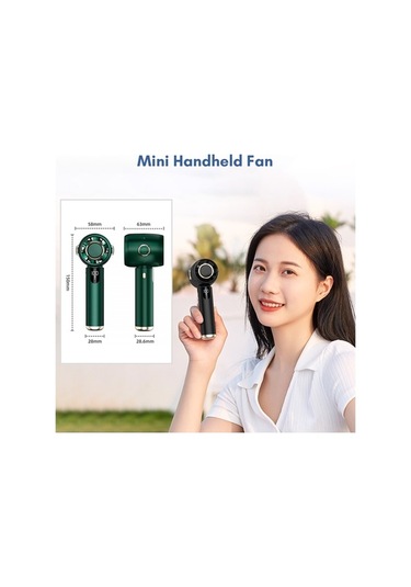 Didadodo Taşınabilir Şarjlı Mini Fan - 5 Hızlı, Sessiz, Yeni Led Ekranlı, Ev/ofis/seyahat İçin Siyah Siyah