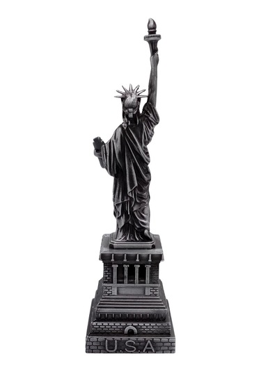 Metal Özgürlük Heykeli Gümüş Vintage Dekor Usa 25cm