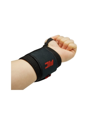 Musclecloth Pro Wrist Wraps 2'Li Paket-Kırmızı-Siyah