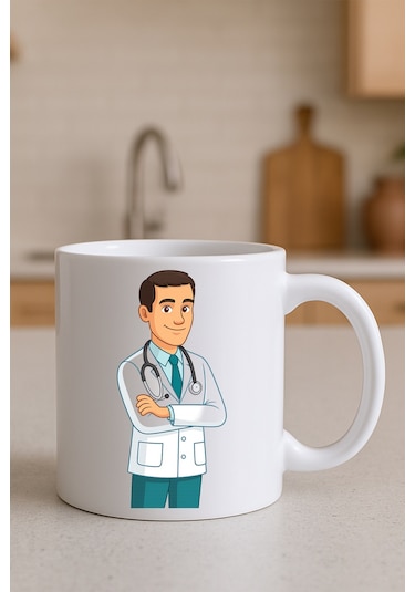 Meslek Baskılı Kupa Erkek Doktor