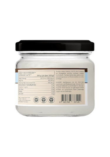 Clean Powders Coconut Oil Organic Hindistan Cevizi Yağı 150 ML