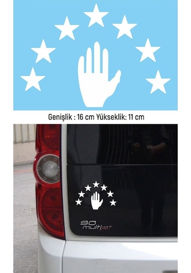 Abhaz Bayrak Folyo Kesim Etiket Beyaz 16 Cm