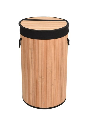 Sever Bambu Çamaşır Sepeti Yuvarlak Naturel 33917 Bambu