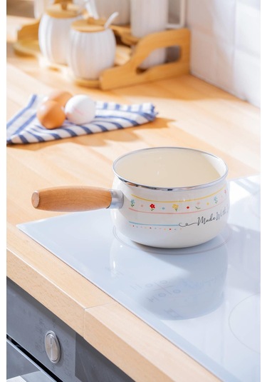 Made With Love Emaye Sütlük / Sosluk - 14 Cm Çok Renkli