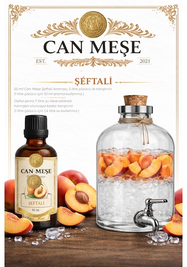 Can Meşe Hazır Karışım Şeftali Kiti - Hazır Karışım Şeftali Aroması 50 ML