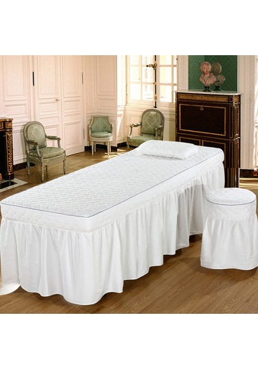 Suntek Delikli 75x28inç Masaj Kozmetik Tablo Valance Sheet Beyaz