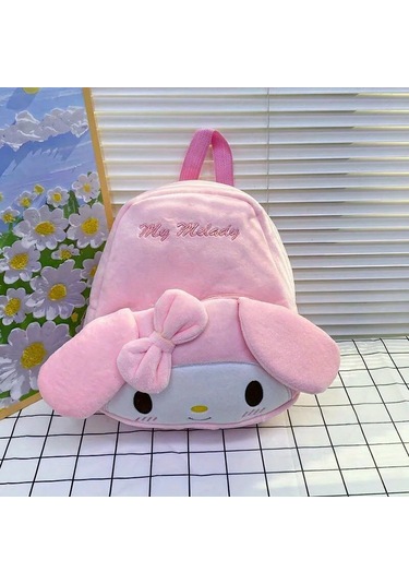 Kuromi Cinnamoroll Ve My Melody Peluş Sırt Çantası Sevimli, Pembe