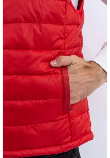 T.a Shop Fermuarlı Kapüşonlu Mevsim Geçiş Yeleği 482996491 Kırmızı