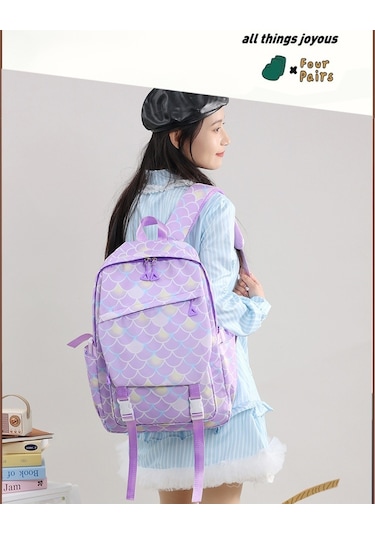 İlkokul Ve Ortaokulul Öğrencileri İçüç Parçalı Okulul Çantasıseti-mor Mor