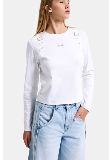 Itsbasic Kadın Beyaz W5 Aksesuar Detaylı Özel Tasarım Body