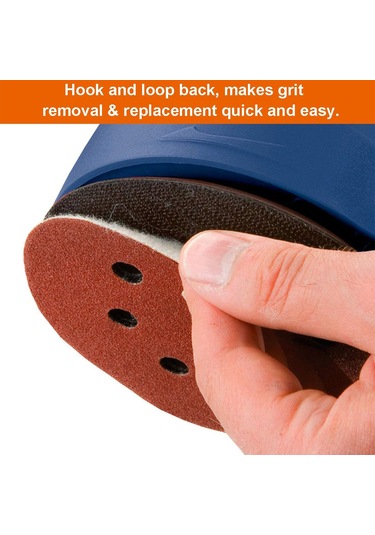 E25192 50 Adet Zımpara Diskleri 5.9 İnç 150 Mm 8 Delik 240/180/120/80/60