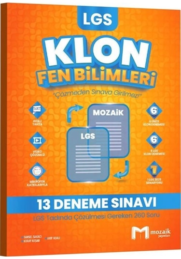 Mozaik Yayınları 8. Sınıf Lgs Fen Bilimleri Klon 13 Deneme