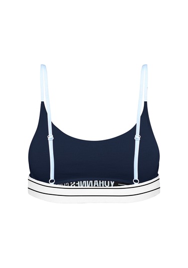 Yohannes Club, Kadın Pamuklu İç Çamaşırı Takımı, Renk Seçenekli, Bralet-kemerli Bikini Slip Lacivert