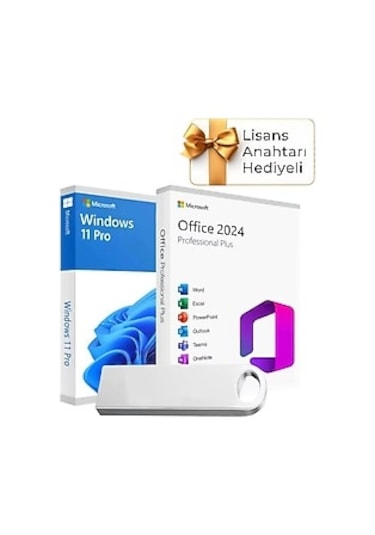 Windows 11 + Office 2024 Pro Plus Kurulum Dosyalı Usb Bellek 16gb Lisans Anahtarı Hediyeli