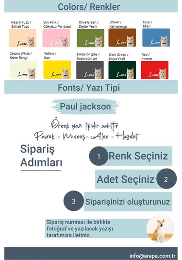 Matgo Pati Hayvana İsme Özel Fotoğraflı Beslenme Matı Kaymaz Sıvı Geçirmez Kedi Köpek Mama Paspası 5