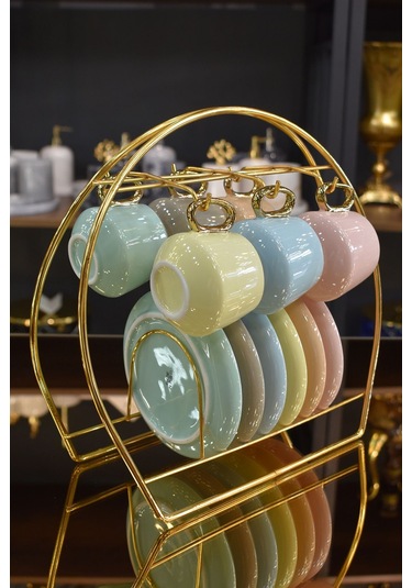 Magic Objects Fincan Askılığı Standı Gold Kahve Fincan Seti Standı Gold Altın