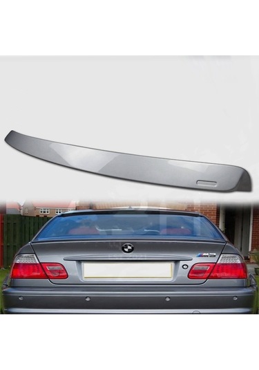 Bmw E46 1999 - 2005 Uyumlu Yedek Parça 4 Kapı Cam Üzeri Spoiler Fiber Boyasız