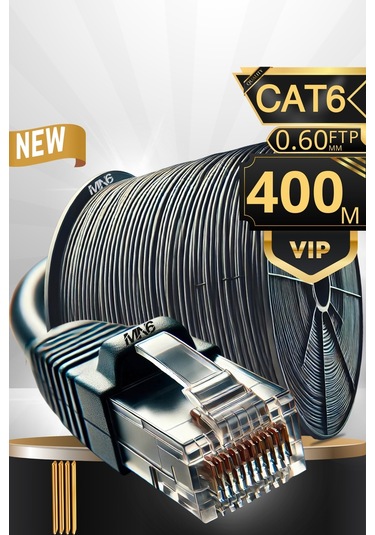 Mn6 M108xf 400 Metre Internet Kablosu/ftp0.60mm Cat6 Iki Kat Korumalı/iç Dış Mekan/400m Ethernet Kablosu