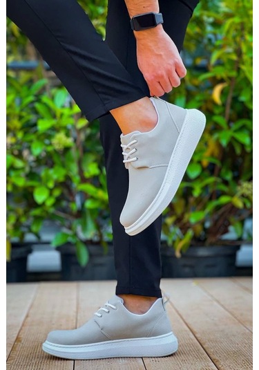 Kb-003 Kuback Gri Süet Bağcıklı Günlük Erkek Ayakkabı Gri