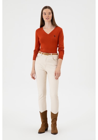 U.s. Polo Assn. Kadın Kiremit Kazak /triko 50313590-vr031 Kiremit