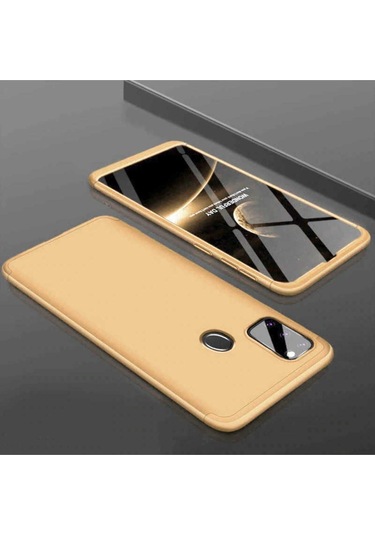 Samsung Uyumlu Galaxy M30s Kılıf Zore Ays Kapak Gold