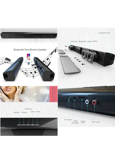 Arion BS-28B 20 W Kablosuz Bluetooth Soundbar