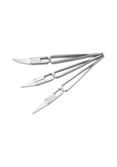 Homyl Cımbız Isıya Dayanıklı El Seramik Sivri Paslanmaz Stil B