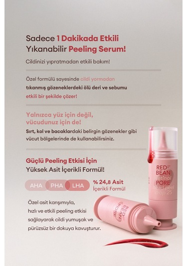Missha Retinol Ve Kırmızı Fasulye Özlü Peeling Serum 15 G