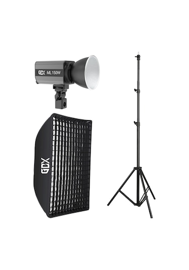 Gdx Ml150w Bicolor Led Tekli Video Işığı Seti Çantalı Bowens Mount Profesyonel Sürekli Işık