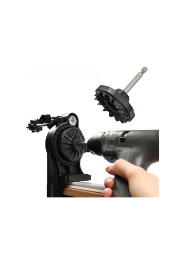 Kangvka Letoyo Elektrikli Tornavida Ucu Ve İp Sargı Aleti - Çift Fonksiyonlu Lure Balıkçılık Aksesuarı Siyah