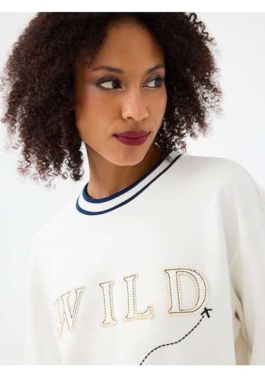 Loft Beyaz Kadın Sweatshirt Lf2040718 Beyaz