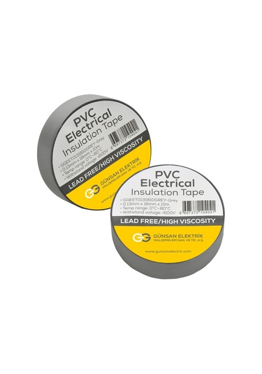 Günsan Gri Elektrik İzolasyon Bandı 10 Adet