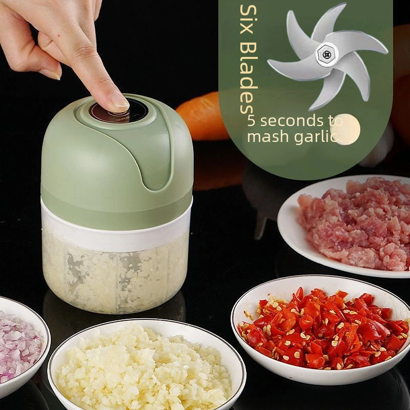 Lemestar Mini Elektrikli Sarımsak Dilimleyici - Kablosuz 250ml Yeşil Mutfak Aleti, Hızlı Sarımsak Hazırlama, Ev Ve Profesyonel Kullanım Siyah