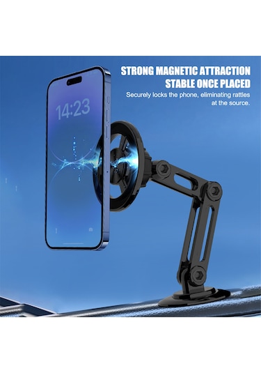 Yifomall 360 Dönebilen Güçlü Mıknatıslı Araç Telefon Tutucu - Sarsıntıya Dayanıklı Altın