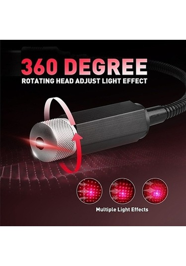 Szypzstore Araba Led Yıldızlı Gökyüzü Işıkları Araba Iç Atmosfer Tavan Gece Yıldız Işığı Lambası Usb Atmosfer Işıkları 2pu0h4 Beyaz