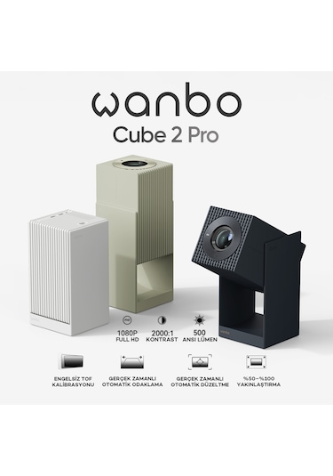 Wanbo Cube 2 Pro Projeksiyon Cihazı - Mavi